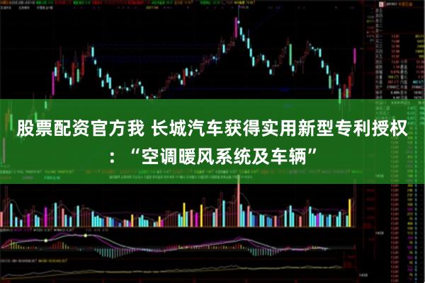 股票配资官方我 长城汽车获得实用新型专利授权：“空调暖风系统及车辆”